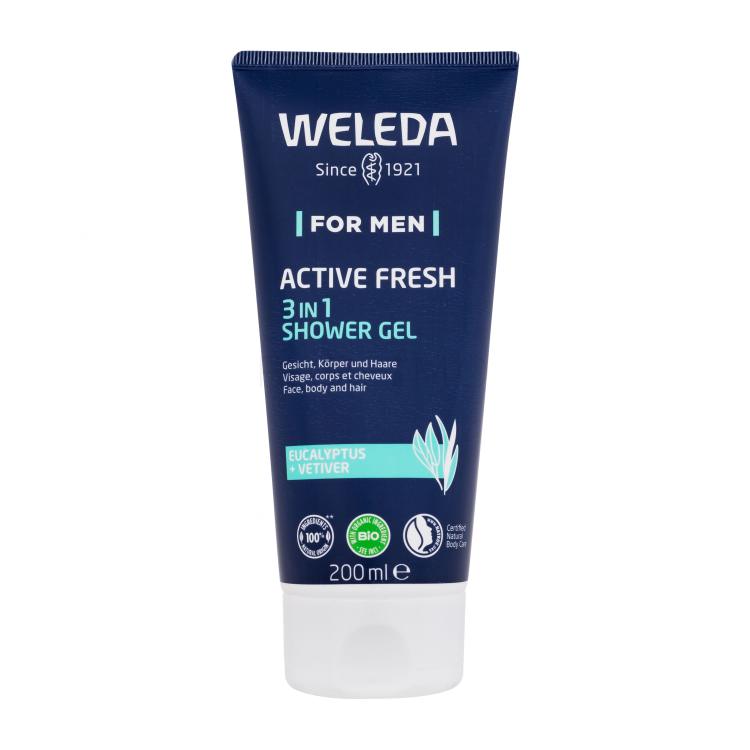 Weleda For Men Active Fresh 3in1 Tusfürdő férfiaknak 200 ml