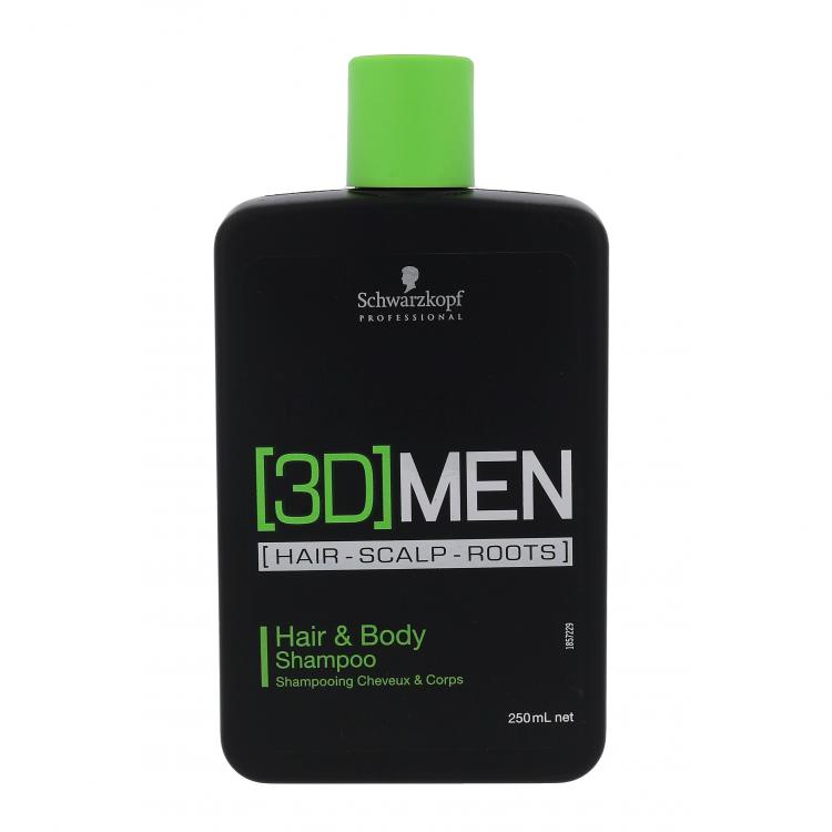 Schwarzkopf Professional 3DMEN Hair &amp; Body Sampon férfiaknak 250 ml
