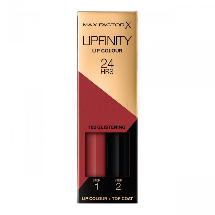 Max Factor Lipfinity 24HRS Lip Colour Rúzs nőknek 4,2 g Változat 102 Glistening