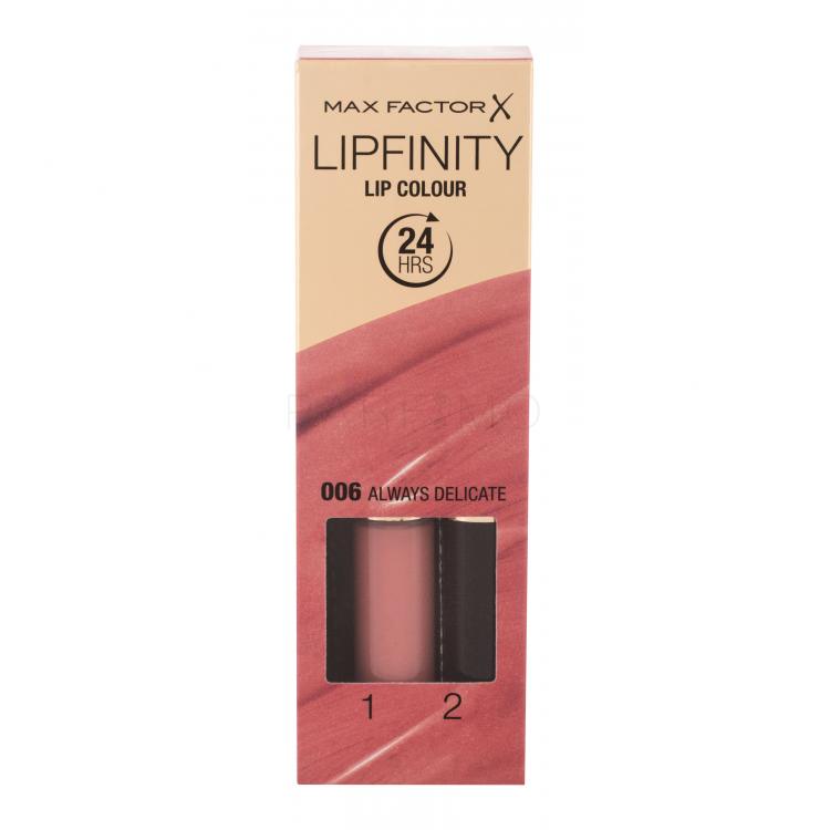 Max Factor Lipfinity Lip Colour Rúzs nőknek 4,2 g Változat 006 Always Delicate