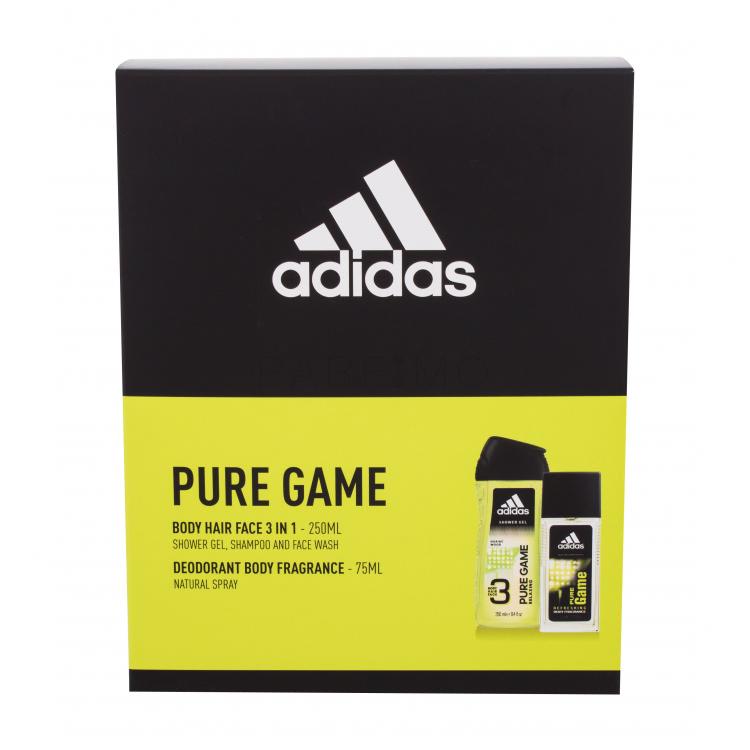 Adidas Pure Game Ajándékcsomagok deo spray 75 ml + tusfürdő 250 ml