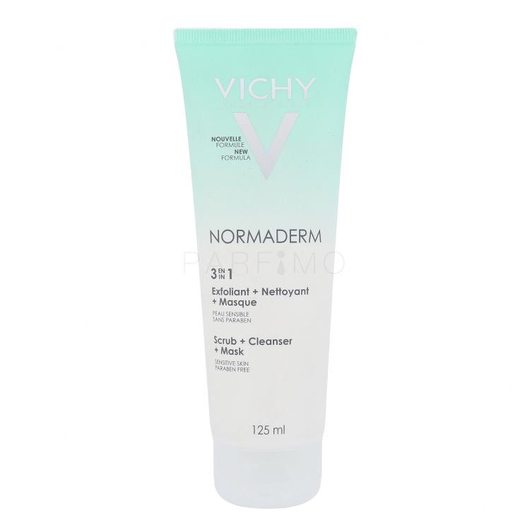 Vichy Normaderm 3in1 Scrub + Cleanser + Mask Bőrradír nőknek 125 ml