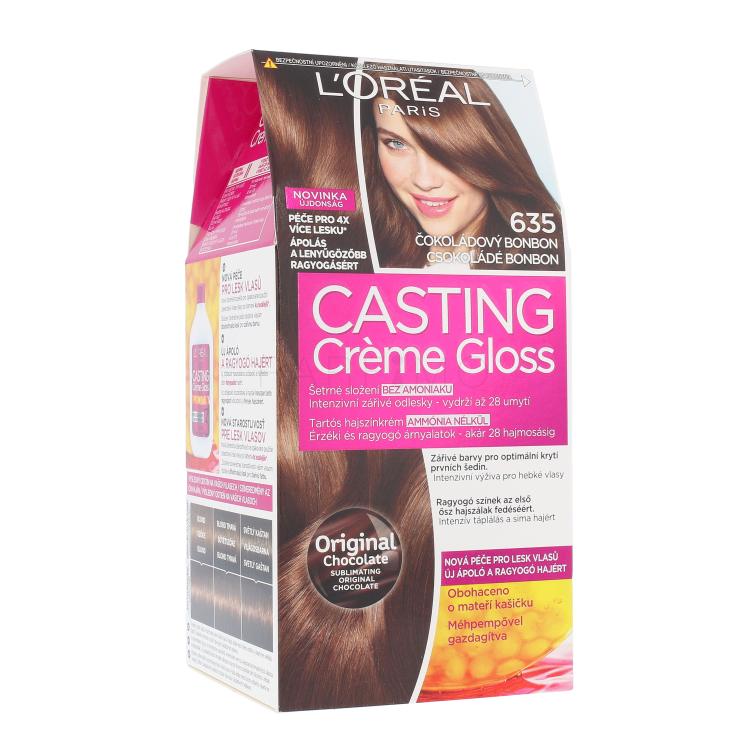 L&#039;Oréal Paris Casting Creme Gloss Hajfesték nőknek 48 ml Változat 635 Chocolate Bonbon