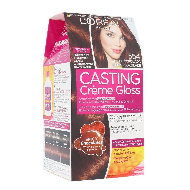 L&#039;Oréal Paris Casting Creme Gloss Hajfesték nőknek 48 ml Változat 554 Chilli Chocolate