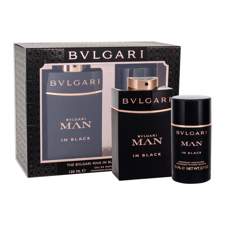Bvlgari Man In Black Ajándékcsomagok Eau de Parfum 100 ml + deo stift 75 ml