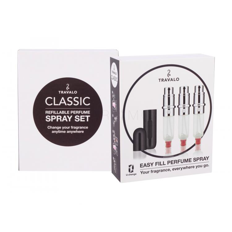 Travalo Classic Újratölthető flakon 3x5 ml Változat Black