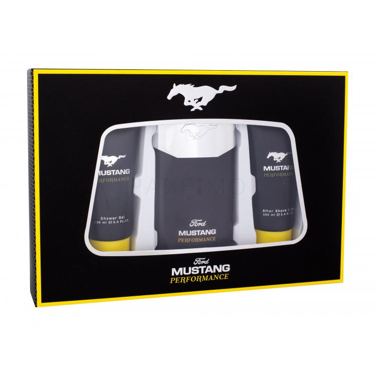 Ford Mustang Performance Ajándékcsomagok Eau de Toilette 100 ml + tusfürdő 100 ml + borotválkozás utáni balzsam 100 ml