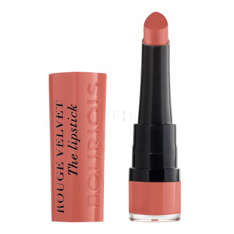 BOURJOIS Paris Rouge Velvet The Lipstick Rúzs nőknek 2,4 g Változat 15 Peach Tatin