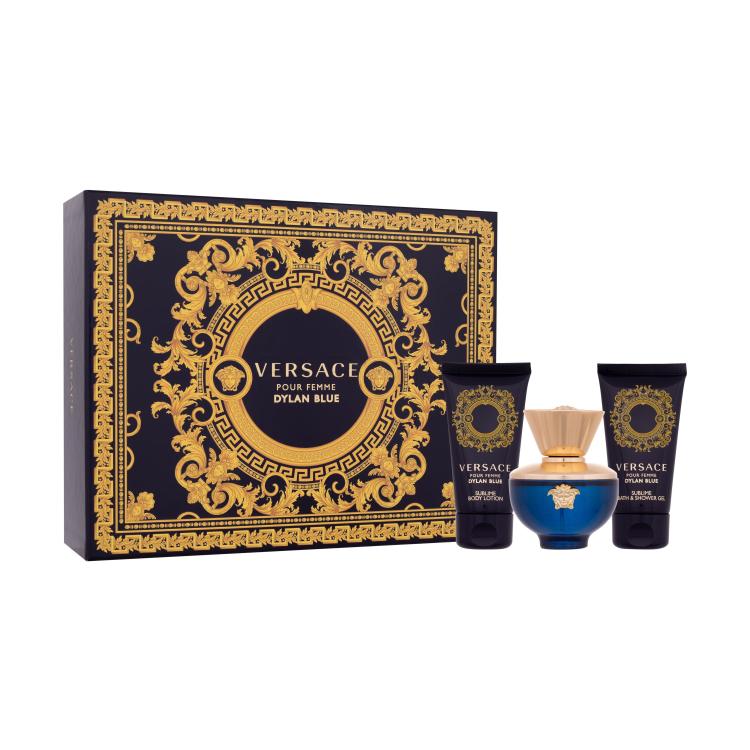 Versace Pour Femme Dylan Blue Ajándékcsomagok Eau de Parfum 50 ml + testápoló 50 ml + tusfürdő 50 ml