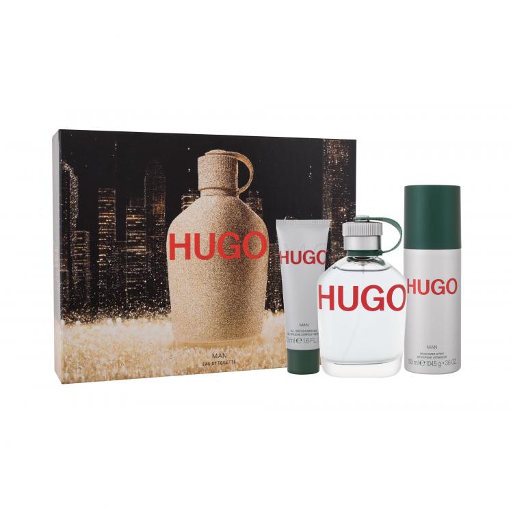 HUGO BOSS Hugo Man Ajándékcsomagok Eau de Toilette 125 ml + dezodor 150 ml + tusfürdő 50 ml