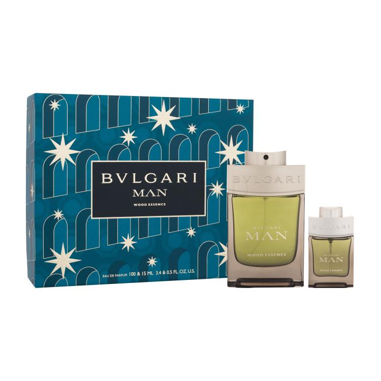 Bvlgari MAN Wood Essence Ajándékcsomagok Eau de Parfum 100 ml + Eau de Parfum 15 ml