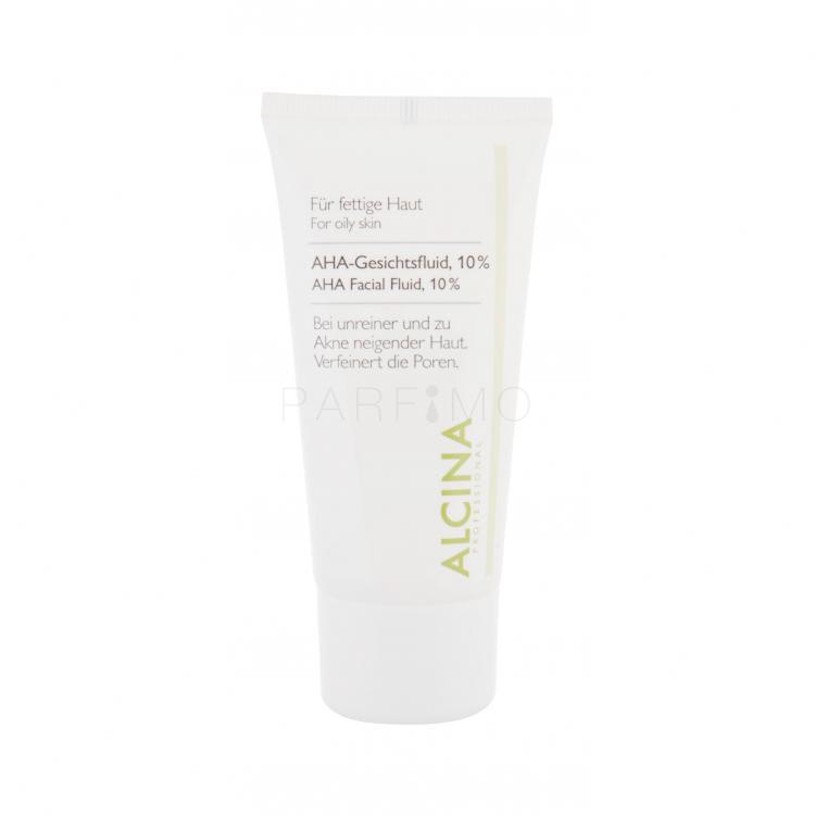 ALCINA For Oily Skin AHA Facial Fluid, 10% Éjszakai arckrémek nőknek 50 ml