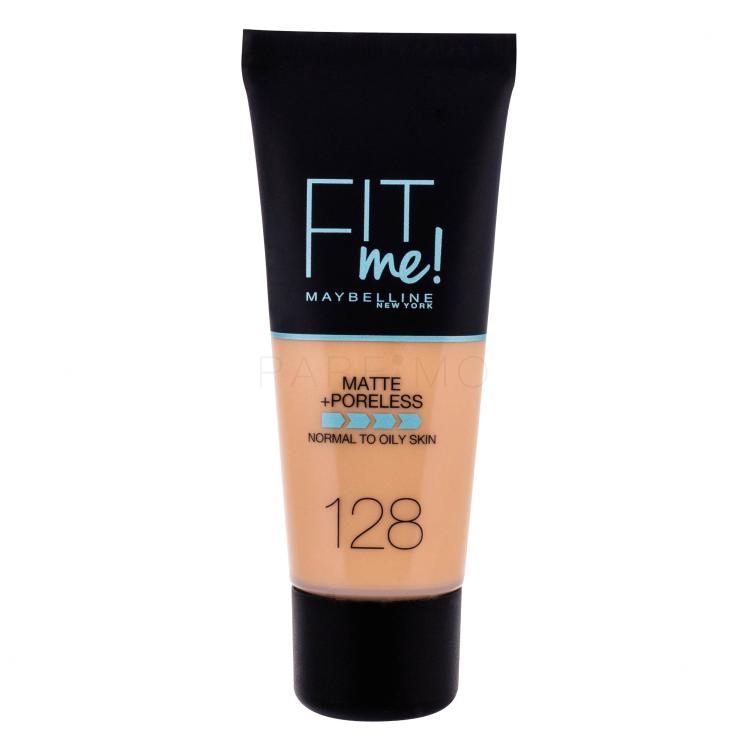 Maybelline Fit Me! Matte + Poreless Alapozó nőknek 30 ml Változat 128 Warm Nude