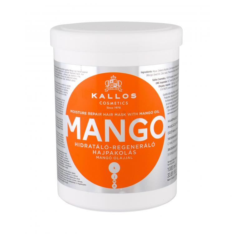Kallos Cosmetics Mango Hajpakolás nőknek 1000 ml