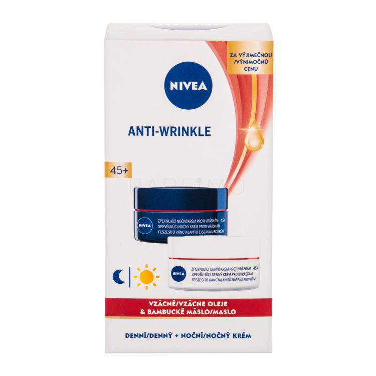Nivea Anti-Wrinkle Firming Ajándékcsomagok nappali arckrém 50 ml + éjszakai arckrém 50 ml