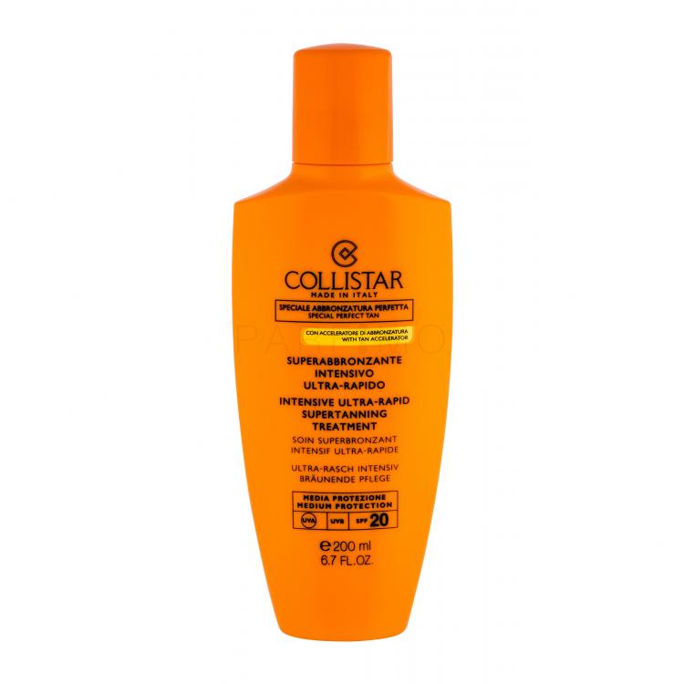 Collistar Special Perfect Tan Intensive Ultra-Rapid Supertanning SPF20 Fényvédő készítmény testre nőknek 200 ml
