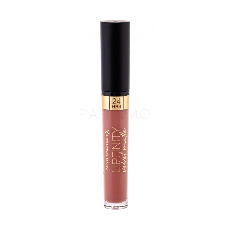 Max Factor Lipfinity Velvet Matte 24HRS Rúzs nőknek 3,5 ml Változat 035 Elegant Brown