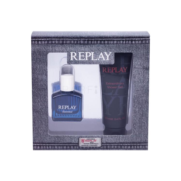 Replay Essential For Him Ajándékcsomagok eau de toilette 30 ml + tusfürdő 100 ml