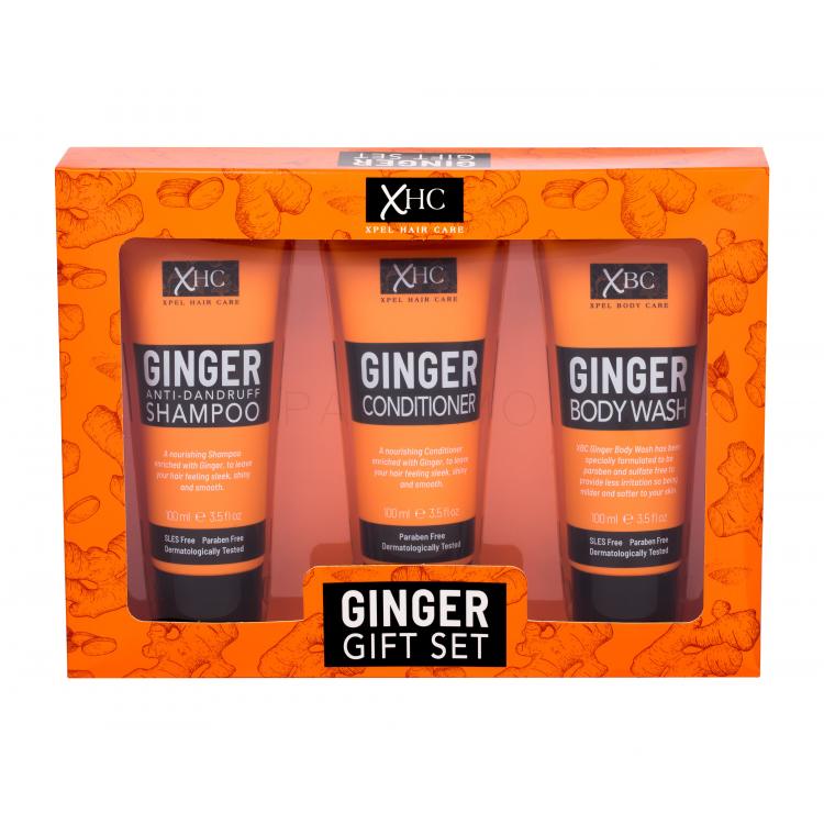 Xpel Ginger Ajándékcsomagok sampon 100 ml + hajbalzsam 100 ml + tusfürdő 100 ml