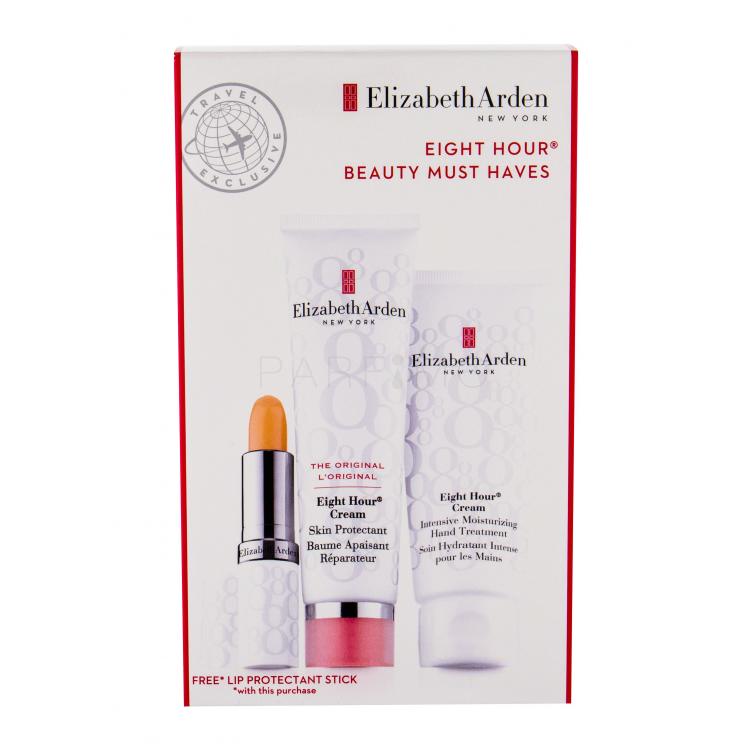 Elizabeth Arden Eight Hour Cream Skin Protectant Ajándékcsomagok bőrápoló készítmény 50 ml + hidratáló kézápoló 75 ml + hidratáló ajakápoló  SPF15 3,7 g
