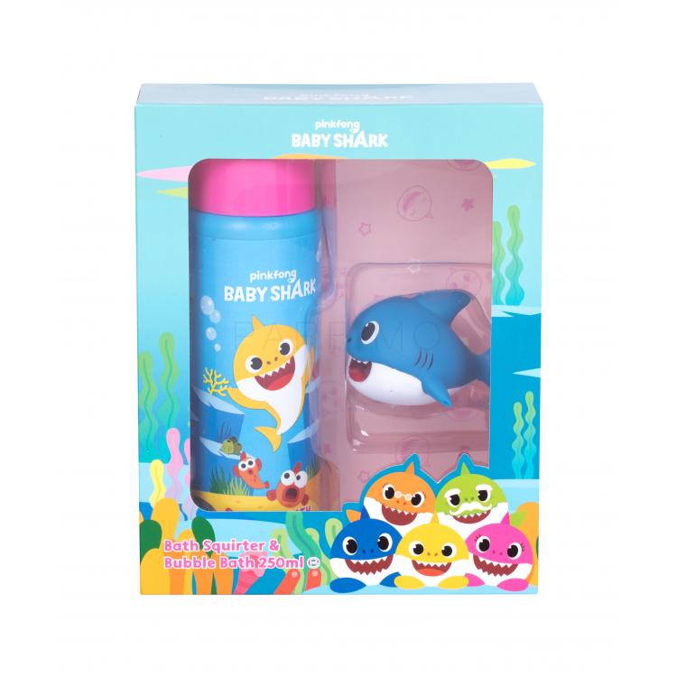 Pinkfong Baby Shark Bubble Bath Kit Ajándékcsomagok fürdőhab 250 ml + fürdőjáték 1 db